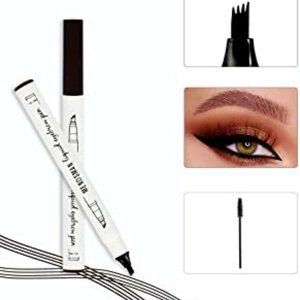 Music Flower Fine Sketch Tattoo Brown 02 Eyebrow